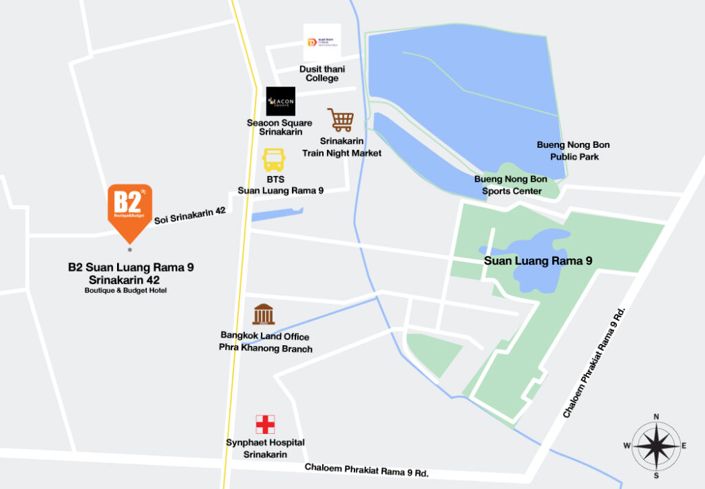 google map B2 suan luang rama 9 srinakarin 42 boutique and budget hotel